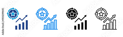 Continuous Improvement icon sheet multiple style collection