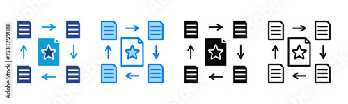 Task Prioritization icon sheet multiple style collection