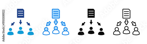 Task Distribution icon sheet multiple style collection
