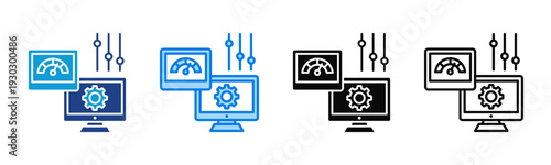 Process Control icon sheet multiple style collection