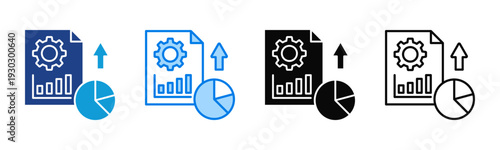 Operations Reporting icon sheet multiple style collection