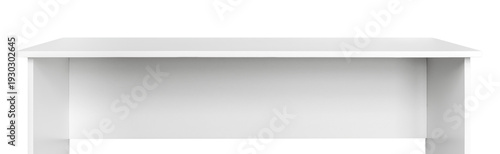 White desk isolated on transparent background