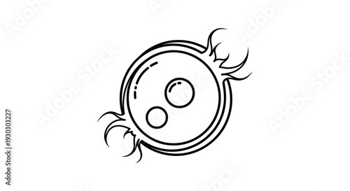 Abstract Cosmic Orb with Fiery Aura and Celestial Bubbles - Cosmic Energy