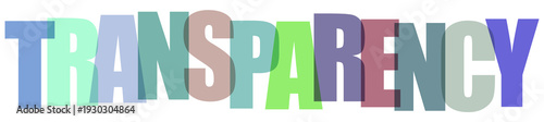 Transparency colorful lettering with 3d effect and shadow on checkered background