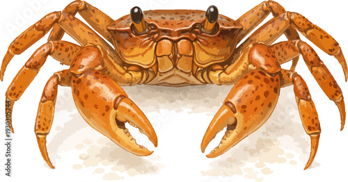 Parathelphusa maculata illustration art