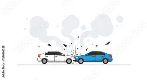 Car Crash Collision Accident Impact Damage.