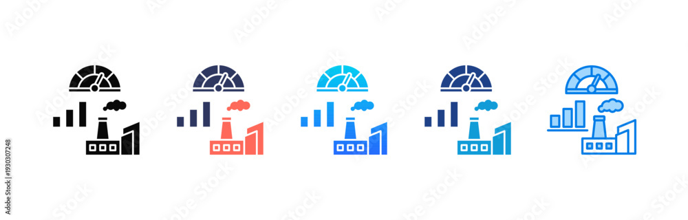 Naklejka premium Capacity Planning icon sheet multiple style collection