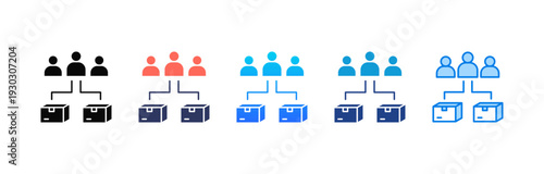 Resource Allocation icon sheet multiple style collection