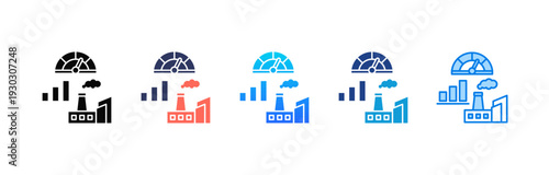 Capacity Planning icon sheet multiple style collection