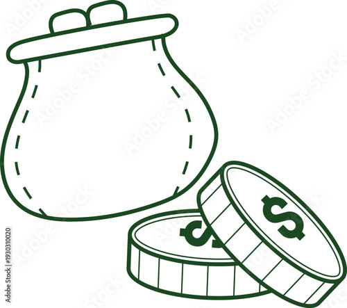 Three Stylized Dollar Signs Symbol