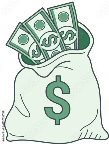 Green dollar sign price tag