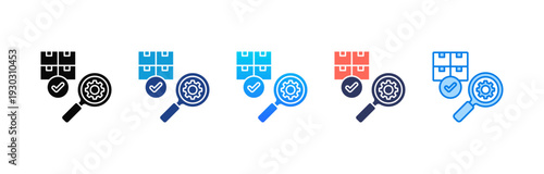 Quality Inspection icon sheet multiple style collection