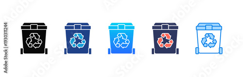 Recycling Bin icon sheet multiple style collection