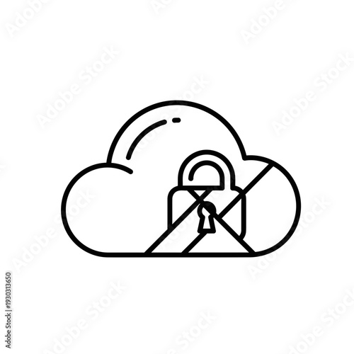 Cloud storage with disabled secure lock