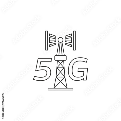 A 5g cell tower with antennas