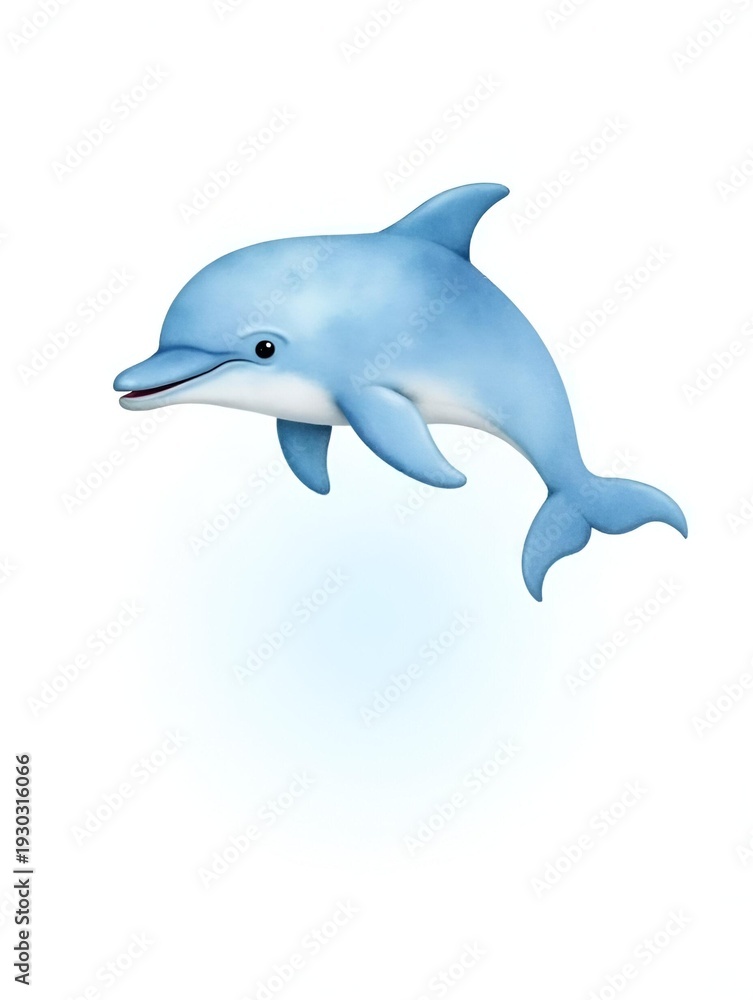Obraz premium Beautiful watercolor clipart of a bottlenose dolphin, perfect for enhancing art and design projects with its vibrant colors and playful elegance. Ideal for various creative uses.
