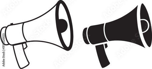 Megaphone loudspeaker announcement symbol communication public address symbol megaphone announcement loudspeaker symbol