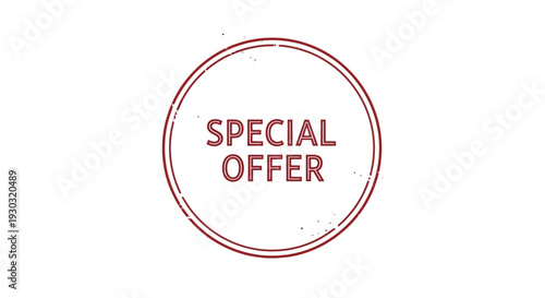 Special Offer Stamp - Red Circle Seal for Sale Promotion and Discount