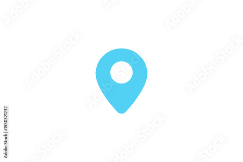 Free Download Minimal Blue Location Pin Icon Without Circle Outline, Modern GPS Map Marker Symbol for Navigation App, Website UI and Digital Interface Design - GFXLoad