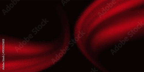 illustration of a fiery black and red abstract background and overflowing passion with a grain noise texture and elegant curved lines.