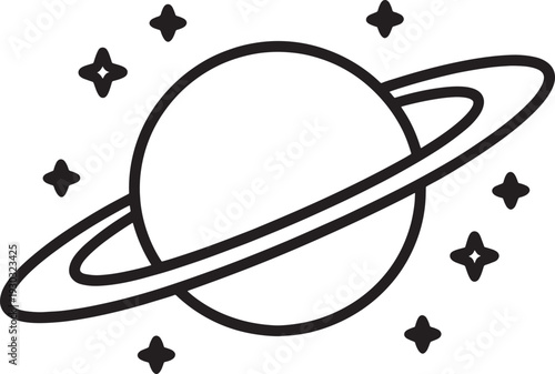 Saturn planet rings stars space