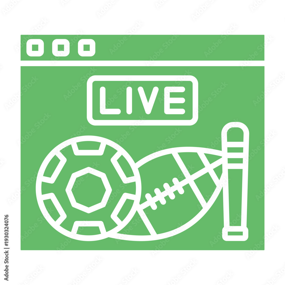 Fototapeta premium Live sports Icon