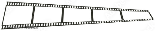 Old grunge movie film long strip, vintage filmstrip roll frame, vector photo background. EPS 10