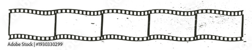 Old grunge movie film long strip, vintage filmstrip roll frame, vector photo background. EPS 10