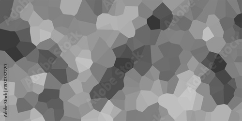 Black & white broken quartz stained glass & seamless pattern vintage background. Geometric polygonal background with different figures. Geometric retro mosaic tiles design background. 