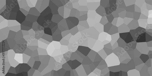 Black & white broken quartz stained glass & seamless pattern vintage background. Geometric polygonal background with different figures. Geometric retro mosaic tiles design background. 