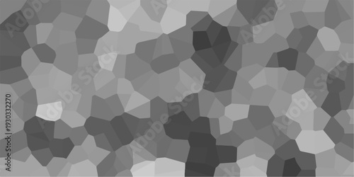 Black & white broken quartz stained glass & seamless pattern vintage background. Geometric polygonal background with different figures. Geometric retro mosaic tiles design background. 