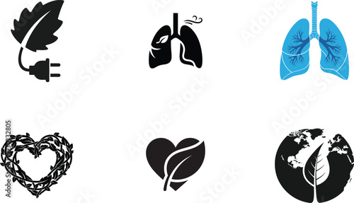 World environment day eco friendly symbols and icons for conservation
