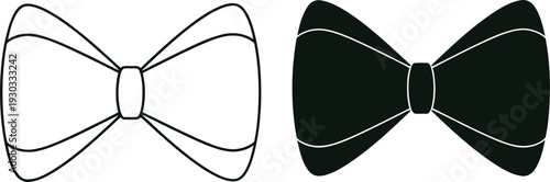 Black and white bow tie illustrations