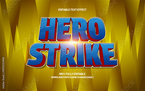 Hero Strike Editable Text Effect - Futuristic Gaming Typography Style