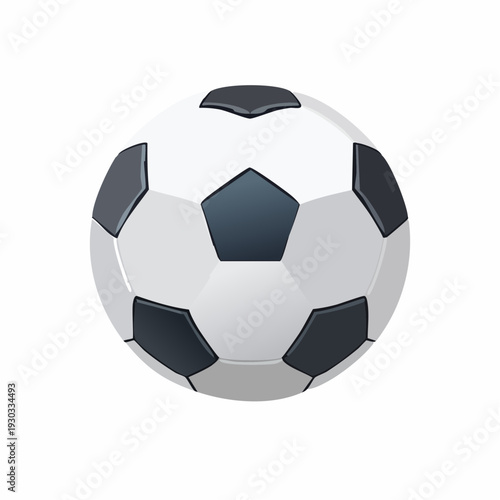Soccer ball placed on white background ready for play during a game or practice session in any location