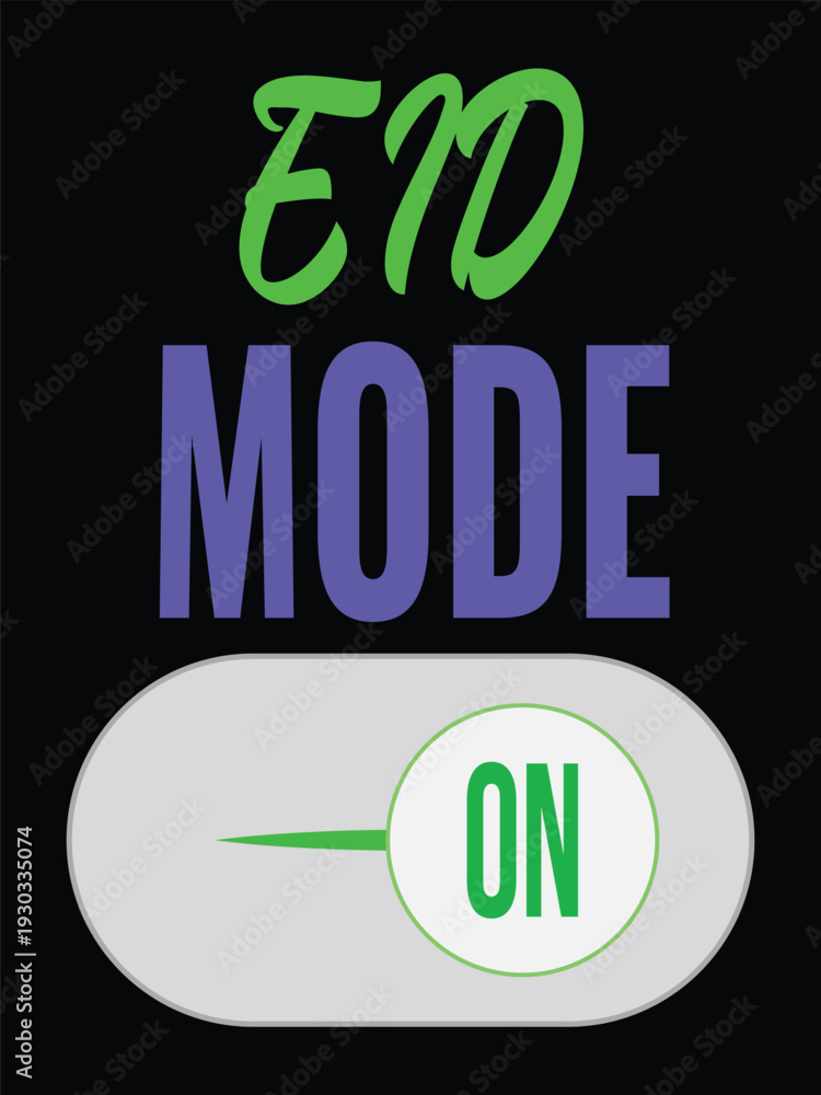 Fototapeta premium Eid Mode On Celebration Shirt design