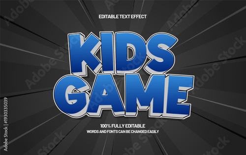Kids Game Editable Text Effect - Arcade Gaming Typography Style