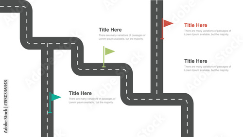 Complex Road Map Network Infographic