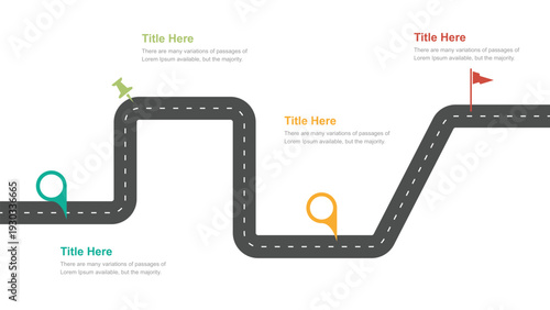 Project Steps Road Map Infographic
