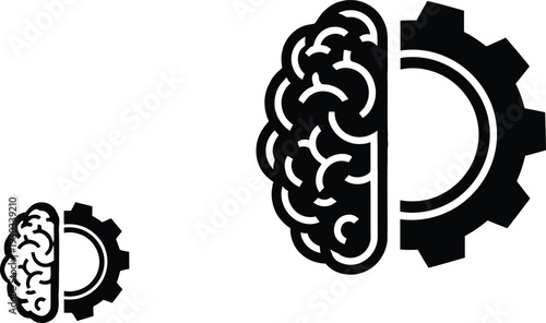 Illustration of brain and gear icons representing cognitive mechanics and mental machinery.
