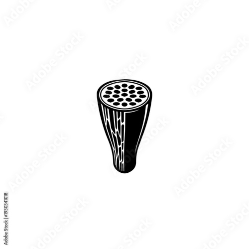 Decorative metal cap with a textured top and smooth cylindrical base