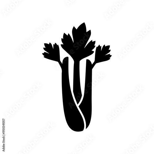 Black and white illustration of a bunch of leeks with long green stalks