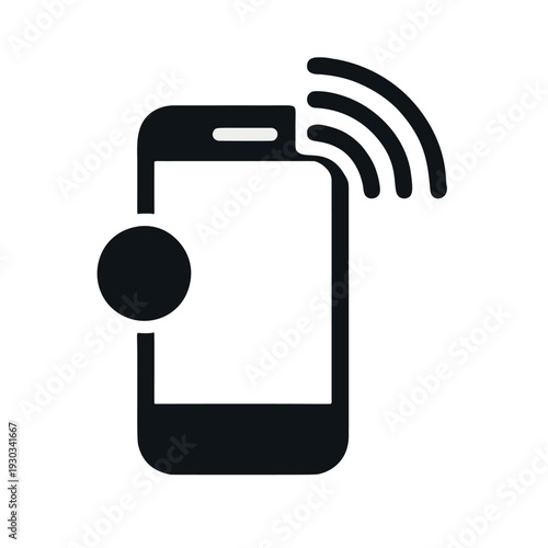 Interactive Smartphone Signal Mobile Technology Icon