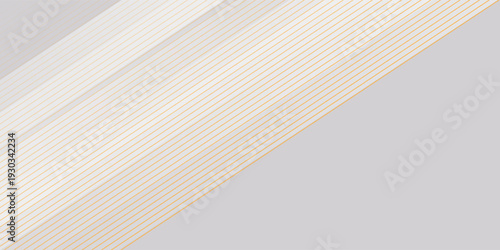 Luxury White and Gold Background with Golden Lines and Paper Cut Style. Premium Gray and Gold Background for Award, Nomination, Ceremony, Formal Invitation or Certificate Design