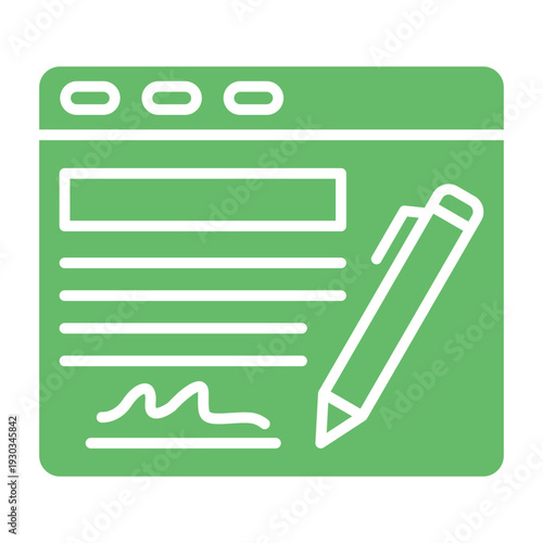 Electronic signature Icon
