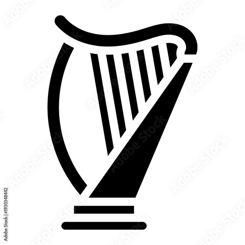 Irish Harp Solid Icon