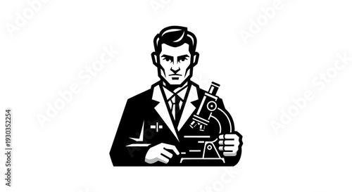 Scientist Examining Sample with Microscope 1.