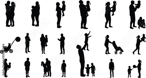 Modern living room furniture silhouettes, stylish sofas, coffee tables, armchairs, floor lamp, indoor plants, contemporary home decor, minimalistic interior design