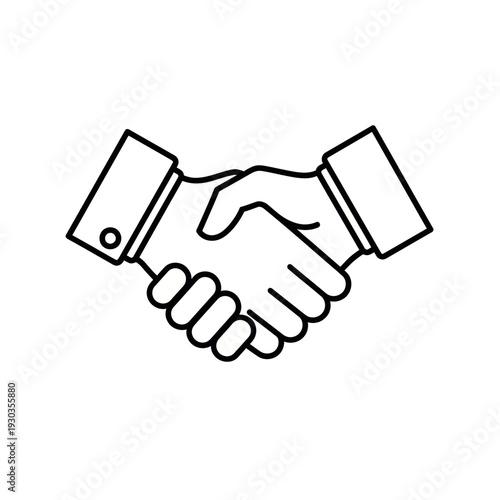 Business partnership handshake agreement