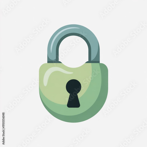 Cute Plump Padlock Icon with Soft Tactile Appearance Vector Illustration